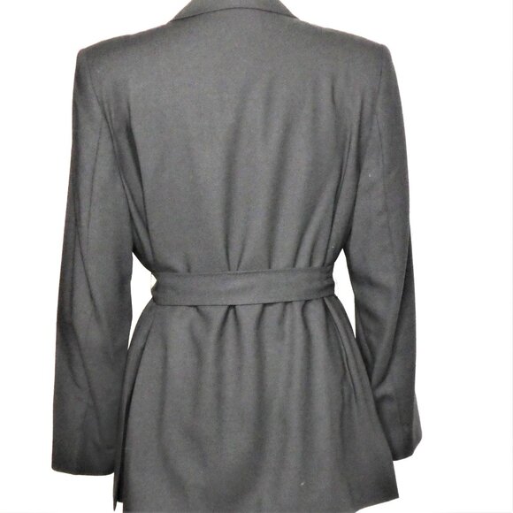 Burberry Vintage Black Wool Blend Coat /Jacket Size 48/ US Size 16 - Picture 2 of 13